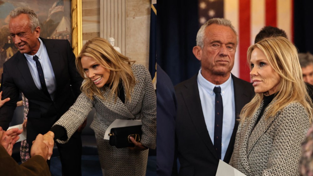 Robert F. Kennedy, Jr. wife Cheryl Hines attend the inauguration of Donald Trump on Jan. 20, 2025, in Washington, D.C.