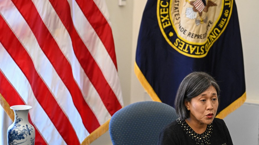 While the U.S. builds less than five ships each year, China is building more than 1,700 ships, according to Ambassador Katherine Tai. (pictured)