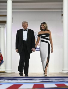 US President Donald Trump and First Lady Melania Trump attend the Commander-In-Chief inaugural ball at the Walter E. Washington Convention Center in Washington, DC, on January 20, 2025. (Photo by Jim WATSON / AFP) (Photo by JIM WATSON/AFP via Getty Images)