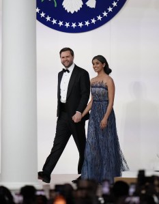WASHINGTON, DC - JANUARY 20: Vice President JD Vance and his wife Usha Vance attend the Commander-in-Chief Ball on January 20, 2025 in Washington, DC.  President Trump attends some of the inaugural balls after taking the oath as the 47th president. (Photo by Andrew Harnik/Getty Images)