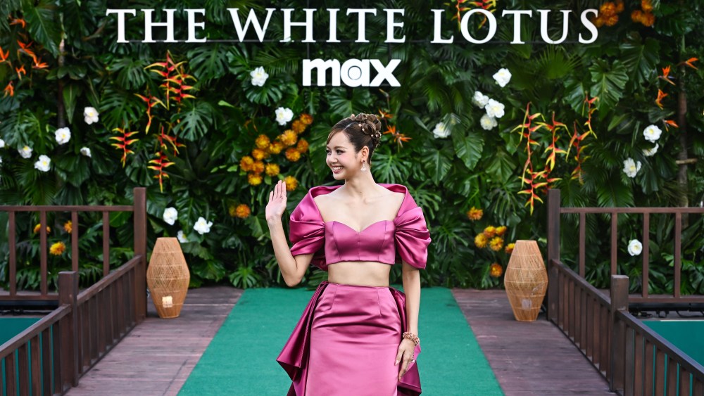 Lisa of Blackpink attends "The White Lotus" Season 3 Bangkok Premiere at Iconsiam in Bangkok, Thailand.