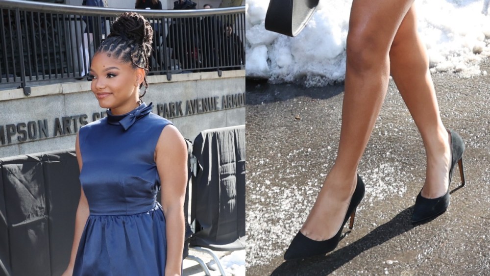 Halle Bailey, black pumps, Coach, NYFW, bubble skirt, Ergo