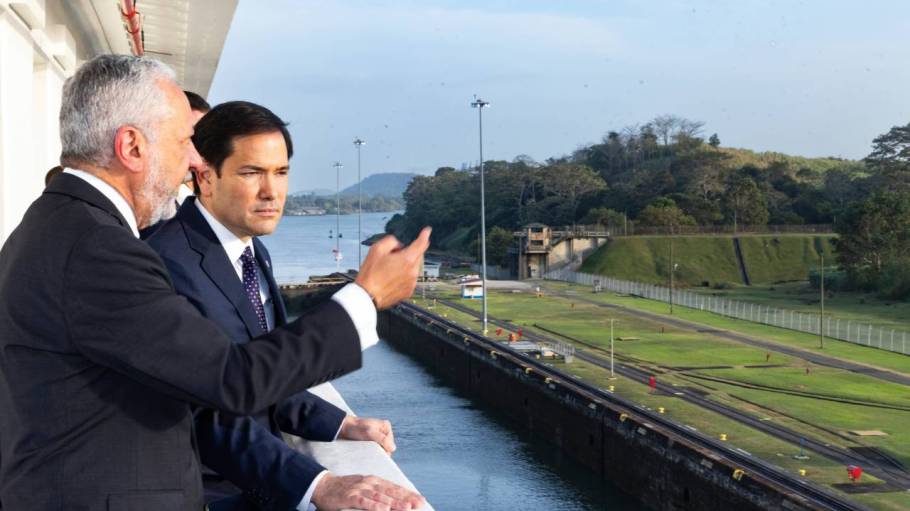Secretary of State Marco Rubio and Panama Canal Administrator Ricaurte Vásquez Morales