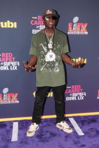 Flavor Flav at the Tubi Red Carpet during Super Bowl LIX at Caesars Superdome on February 09, 2025 in New Orleans, Louisiana.