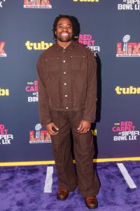 Kenny Moore II at the Tubi Red Carpet during Super Bowl LIX at Caesars Superdome on February 09, 2025 in New Orleans, Louisiana.