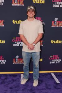 Cameron Dicker at the Tubi Red Carpet during Super Bowl LIX at Caesars Superdome on February 09, 2025 in New Orleans, Louisiana.