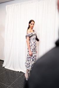 Backstage at the Tory Burch spring 2025 ready-to-wear show at New York Fashion Week.
