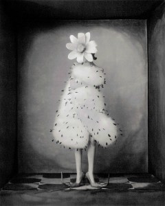 Jean Paul Gaultier haute couture by Ludovic de Saint Sernin spotted double-face marabou feather ”ermine” stole.