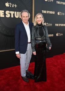 Bo Welch, Catherine O'Hara at Apple TV+ Series “The Studio” World Premiere held at the Academy Museum of Motion Pictures on March 24, 2025 in Los Angeles, California.