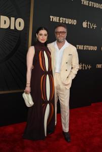 Lauren Miller, Seth Rogen at Apple TV+ Series “The Studio” World Premiere held at the Academy Museum of Motion Pictures on March 24, 2025 in Los Angeles, California.