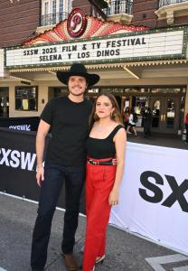 J. Daniel Torres, Isabel Castro at "Selena y Los Dinos" Premiere during the SXSW Conference & Festivals at Paramount Theatre on March 12, 2025 in Austin, Texas.