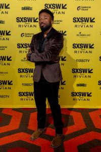 J Pinder at "Cotton Candy Bubble Gum" Premiere at Alamo Drafthouse during the SXSW Conference & Festivals on March 11, 2025 in Austin, Texas.