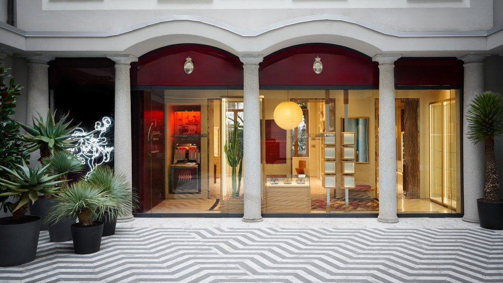 The JMM Gallery in Milan, tucked in a courtyard off Via della Spiga in Milan.