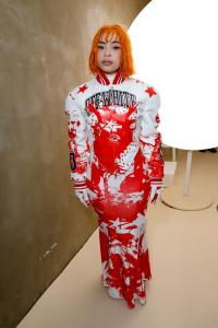 Ice Spice at the Off-White Fall RTW 2025 fashion show as part of Paris Fashion Week on March 6, 2025 in Paris, France.