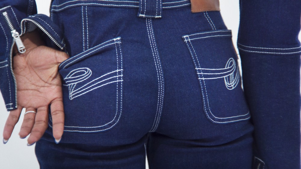Three years in the making, the collections feature criss-cross modular pieces and unisex blue denim to fit any (and every) body.