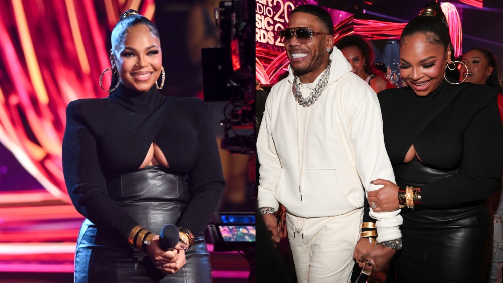 Ashanti and Nelly at the 2025 iHeartRadio Music Awards on March 17 in Los Angeles.