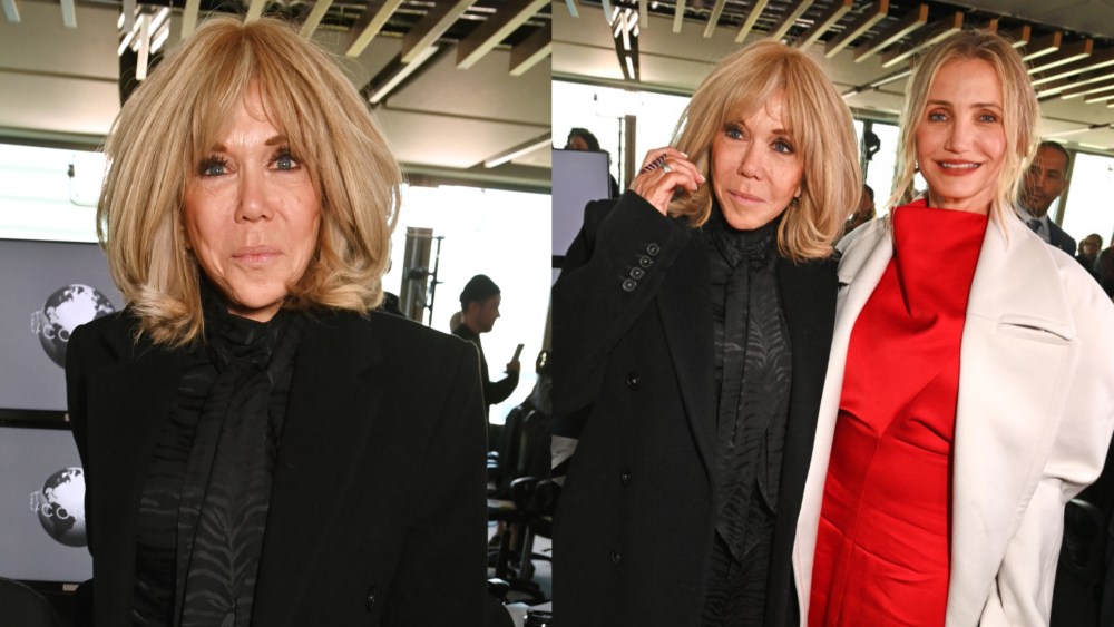Brigitte Macron and Cameron Diaz at the Stella McCartney fall 2025 show during Paris Fashion Week on March 5.