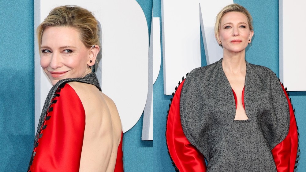 Cate Blanchett wears Louis Vuitton at the 'Black Bag' UK Screening in London.