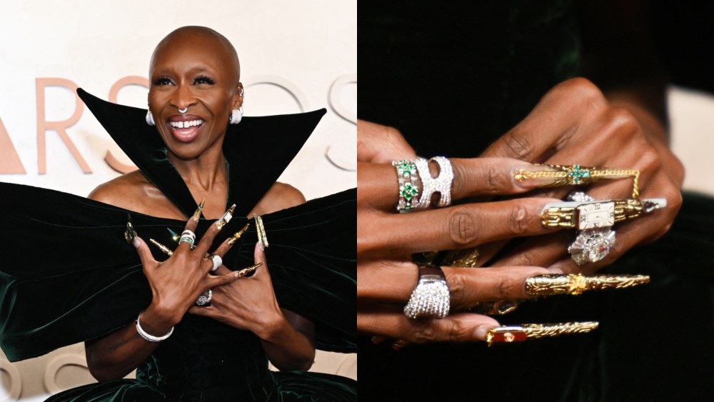 Cynthia Erivo nails and dress attends the 97th Annual Academy Awards at the Dolby Theatre in Hollywood, California on March 2, 2025.