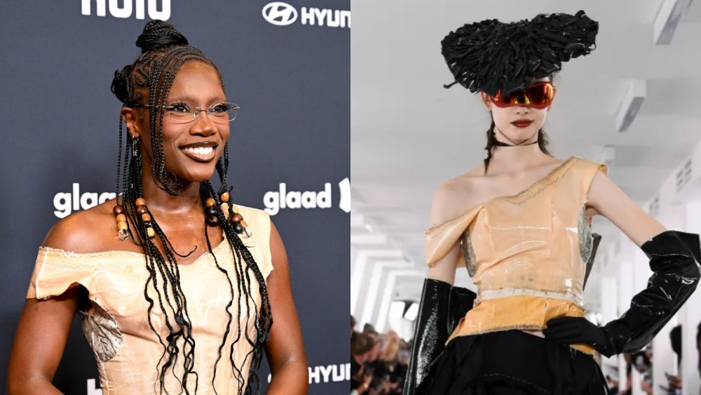 Doechii attends the GLAAD Media Awards wearing Maison Margiela.