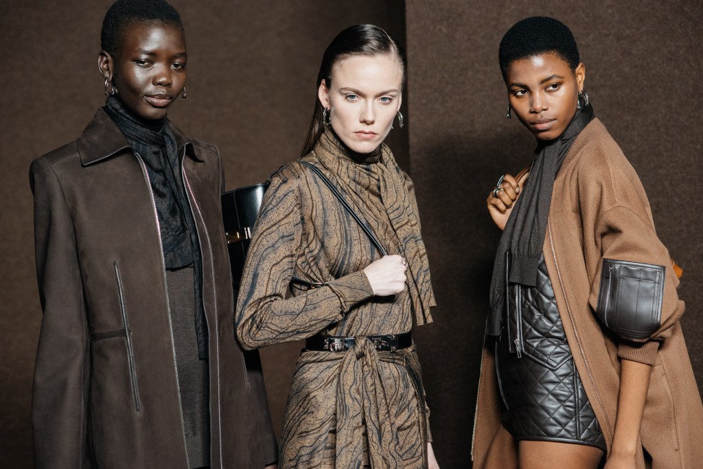 Backstage at Hermès Fall 2025 Ready-to-Wear Collection at Paris Fashion Week