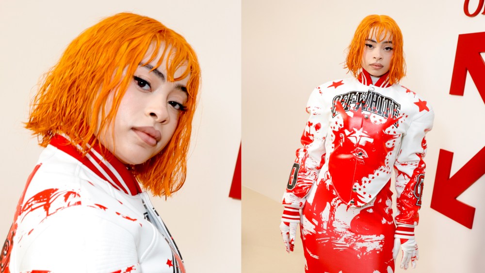Ice Spice hair at Off-White's fall 2025 fashion show on March 6 in Paris.