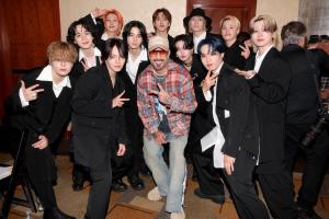 Tsurubo Shion, Mamehara Issei, Ohira Shosei, Sato Keigo, AJ McLean, Kono Junki, Shiroiwa Ruki, Yonashiro Sho, Kawashiri Ren, Kimata Syoya at the 2025 iHeartRadio Music Awards held at the Dolby Theatre on March 17, 2025 in Los Angeles, California.