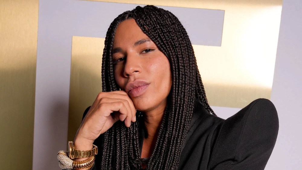 Designer Olivier Rousteing at the Balmain spring 2025 ready to wear runway show at Palais de Chaillot in Paris, France.