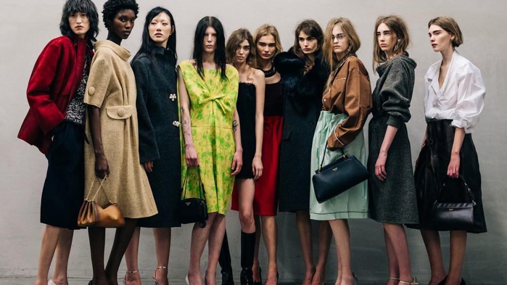 Backstage at Prada Fall 2025 Ready-To-Wear Collection at Paris Fashion Week