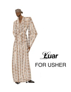 A look by Luar for the upcoming Usher 2025 World Tour.