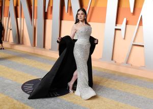 Hailee Steinfeld at the 2025 Vanity Fair Oscar Party Hosted By Radhika Jones held at Wallis Annenberg Center for the Performing Arts on March 02, 2025 in Beverly Hills, California.