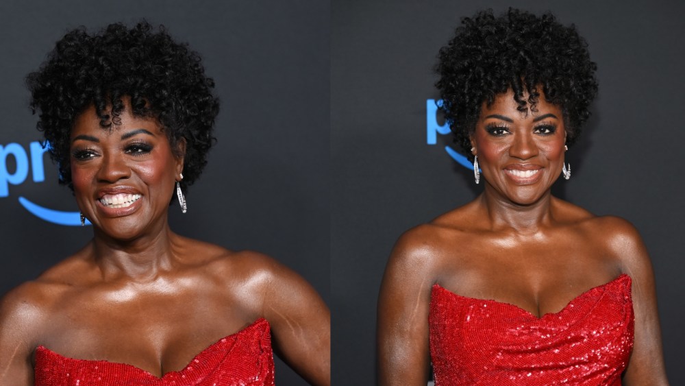 Viola Davis wears custom Jason Wu for the 'G20' premiere in Los Angeles.