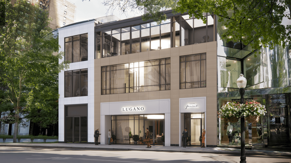 A rendering of the new Lugano Chicago boutique.
