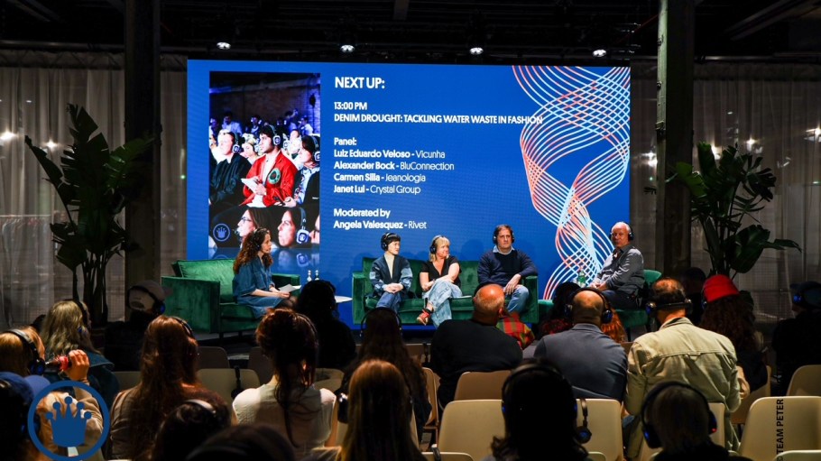 At Kingpins Amsterdam, representatives from denim mills, chemical companies and technology firms discussed their strategies to measure water consumption.
