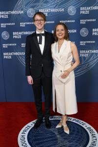 Kit Bernard Foster, Jodie Foster at The 11th Breakthrough Prize Ceremony held at Barker Hanger on April 05, 2025 in Santa Monica, California.
