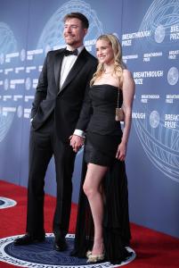 MrBeast, Thea Booysen at The 11th Breakthrough Prize Ceremony held at Barker Hanger on April 05, 2025 in Santa Monica, California.