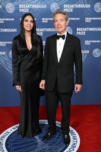 Noor Alfallah, Nicolas Berggruen at The 11th Breakthrough Prize Ceremony held at Barker Hanger on April 05, 2025 in Santa Monica, California.
