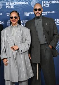 Alicia Keys, Swizz Beatz at The 11th Breakthrough Prize Ceremony held at Barker Hanger on April 05, 2025 in Santa Monica, California.