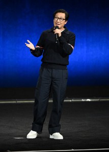 Ke Huy Quan at the Walt Disney Studios Presentation as part of CinemaCon 2025 held at The Colosseum on April 03, 2025 in Las Vegas, Nevada.