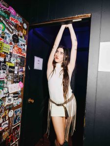 Judeline poses backstage at the Roxy before a performance