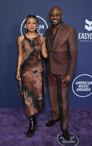 Maile Masako Brady, Wayne Brady at the 2025 American Music Awards held at the Fontainebleau Las Vegas on May 26, 2025 in Las Vegas, Nevada.