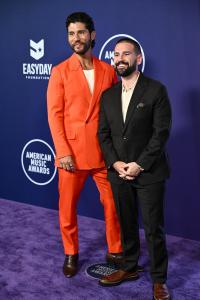 Dan Smyers, Shay Mooney of Dan + Shay at the 2025 American Music Awards held at the Fontainebleau Las Vegas on May 26, 2025 in Las Vegas, Nevada.