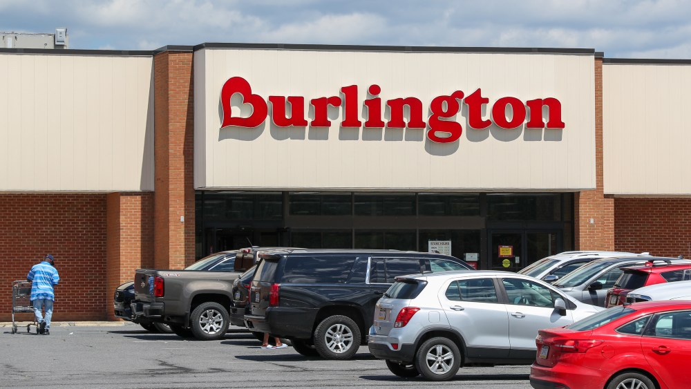 An exterior view of a Burlington store.