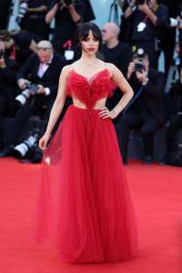 Jenna Ortega in Dior at the 81st Venice International Film Festival at on August 28, 2024 in Venice, Italy.
