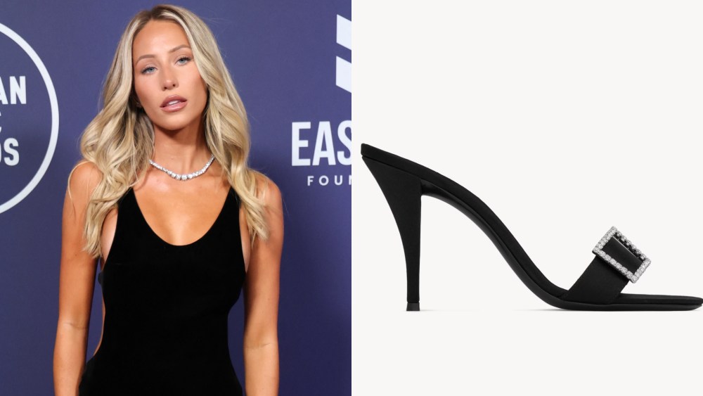 Alix Earle American Music Awards 2025, red carpet, heels, saint laurent