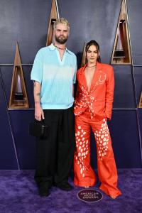 Tucker Halpern, Sophie Hawley-Weld at the 2025 American Music Awards held at the Fontainebleau Las Vegas on May 26, 2025 in Las Vegas, Nevada.
