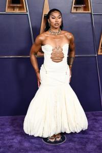 Jordan Chiles at the 2025 American Music Awards held at the Fontainebleau Las Vegas on May 26, 2025 in Las Vegas, Nevada.