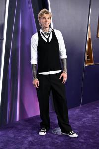 Machine Gun Kelly at the 2025 American Music Awards held at the Fontainebleau Las Vegas on May 26, 2025 in Las Vegas, Nevada.