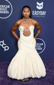 Jordan Chiles at the 2025 American Music Awards held at the Fontainebleau Las Vegas on May 26, 2025 in Las Vegas, Nevada.