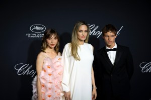 Marie Colomb, Angelina Jolie and Finn Bennett.